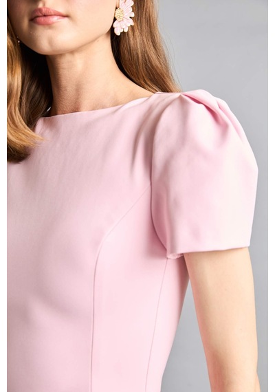 Defacto Kayık Yaka Kısa Kollu Mini Elbise H2740ax26sppn624 Pembe-pn624