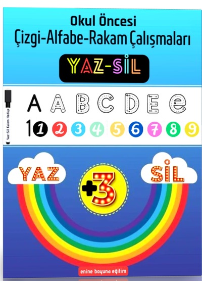 Çizgi Alfabe Rakam Çalışmaları YAZ-SİL Kitabı