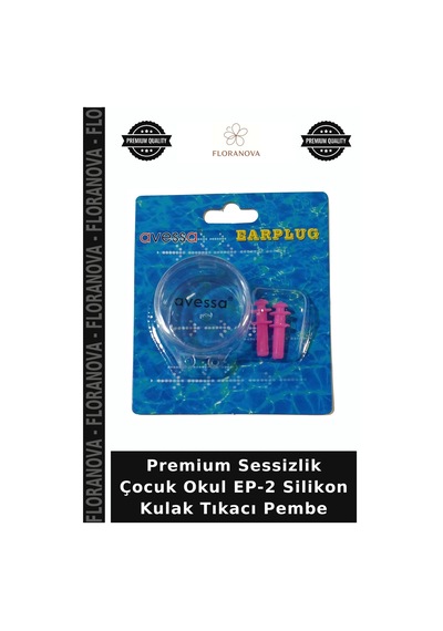 Premium Sessizlik Çocuk Okul Ep-2 Silikon Kulak Tıkacı Pembe