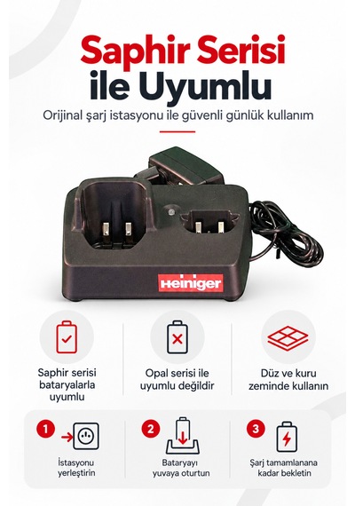 Heiniger Saphir Modeli Kedi Köpek Tıraş Makinesi İçin Yedek Sarj İstasyonu