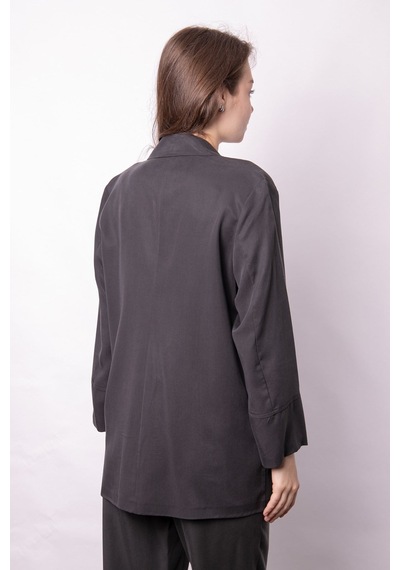 Kadın Baharlık Kumaş Rahat Kesim Yakalı Cepli Kolu Katlamalı Boyfriend Blazer Ceket-antrasit Antrasit Kadın Baharlık Kumaş Rahat Kesim Yakalı Cepli Kolu Katlamalı Boyfriend Blazer Ceket-antrasit Antrasit