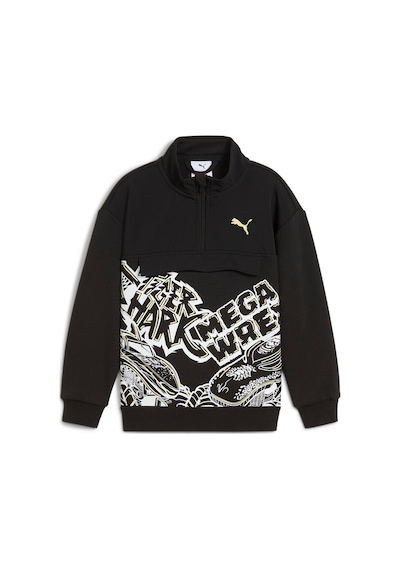 Puma X Hot Wheels Monster Trucks Pullover Çocuk Sweatshirt Siyah Siyah