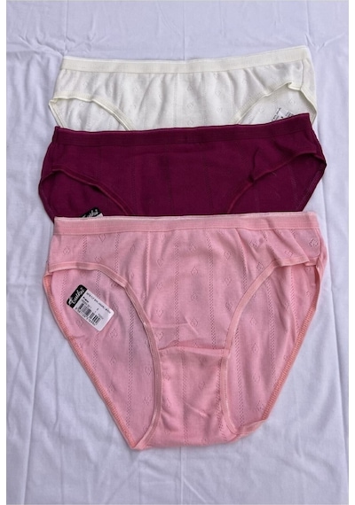 Kadın Bikini Jakarlı 6'lı Set Çok Renkli Külot 001