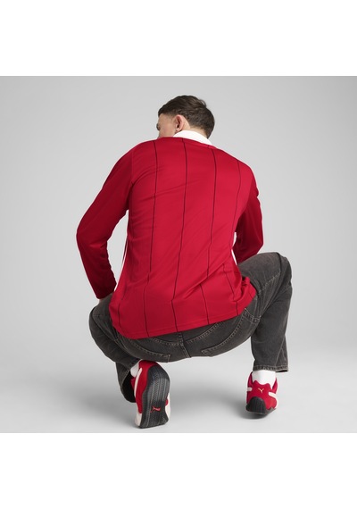 Puma Ferrari Race Jersey Ls Polo Kırmızı Erkek Sweatshirt