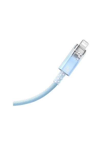 Explorer Serisi Hızlı Şarj Kablosu Akıllı Sıcaklık Kontrolü Type-c To İp 20w, 1m, Mavi