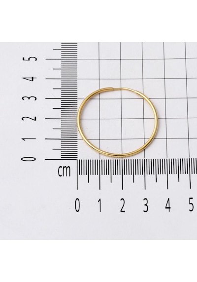 Bilezikci Altın Halka Küpe 14 Ayar 3,5 Cm. Çaplı Kpads14k29579