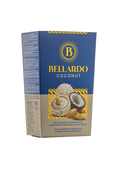 Bellardo Coconut Bademli Hindistan Cevizli Gofret Topları 150 G