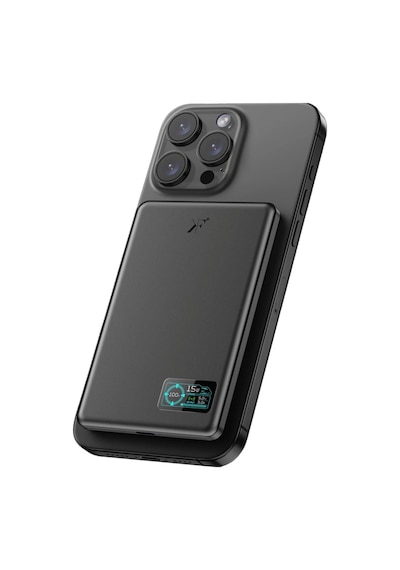 Buradabulabilirsin Pw595 5.000 Mah Dijital Göstergeli 20w Type-c Ve 15w Kablosuz Şarj Pd Hızlı Şarj Magsafe Powerbank - Siyah Bbz