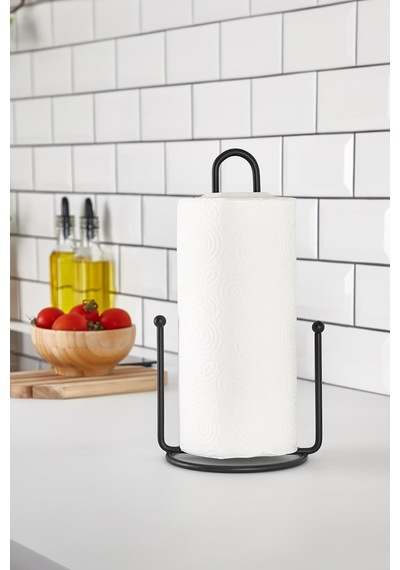 Metal Kağıt Havluluk & Dik Havlu Peçetelik Siyah 28 Cm Diğer