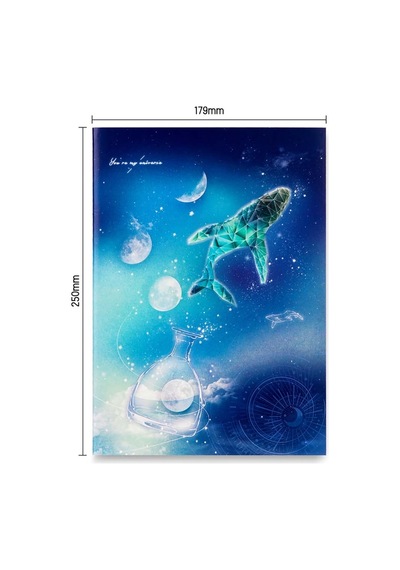 Deli Notebook B5 40yp Whale Dream Defter Qfb540