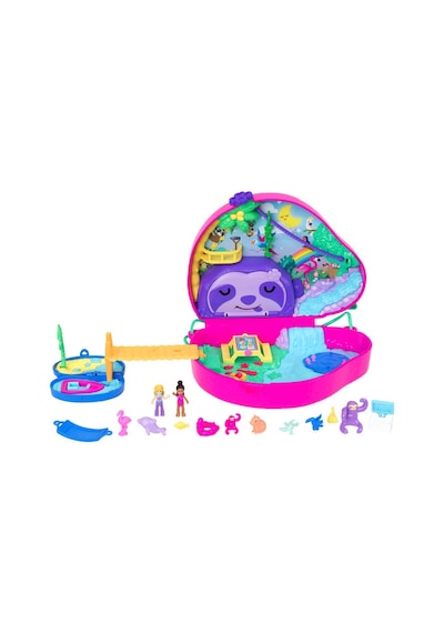 Polly Pocket Tembel Hayvan Ailesi 2'si 1 Arada Kompakt Çanta HRD40