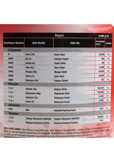 Revitamin Micro-TM2 Mineral İçerikli Yem Katkı Maddesi 20 KG Kova