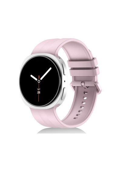 Galaxy Watch 8 40mm 22mm Uyumlu Silikon Kordon Krd-159 - Pembe - T43845
