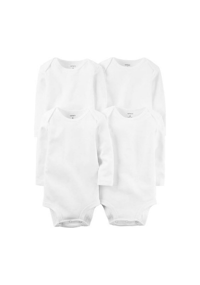 Carter's Uzun Kollu 4'lü Bebek Body 1L930610 Beyaz