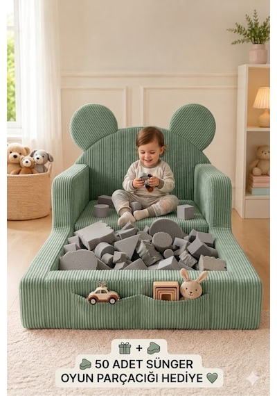 Mini Nest 6 Sı 1 Arada Modüler Bebek Oyun Parkı, Park Yatak, Beşik, Baza, Oyun Alanı Ve Top Havuzu