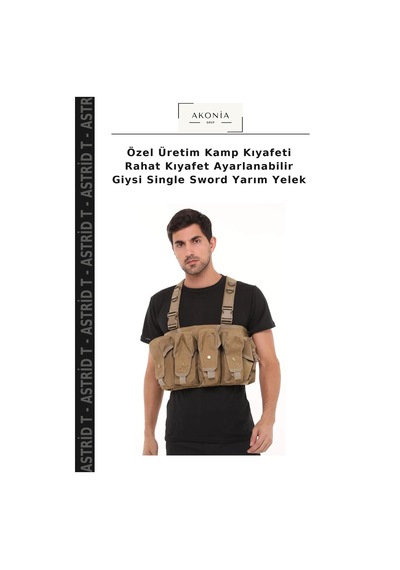 Astrid T Özel Üretim Kamp Kıyafeti Rahat Kıyafet Ayarlanabilir Giysi Single Sword Yarım Yelek Çok Renkli