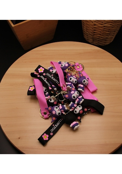 Kuromi Silikon Anahtarlık - 12 Adet - 1 Paket