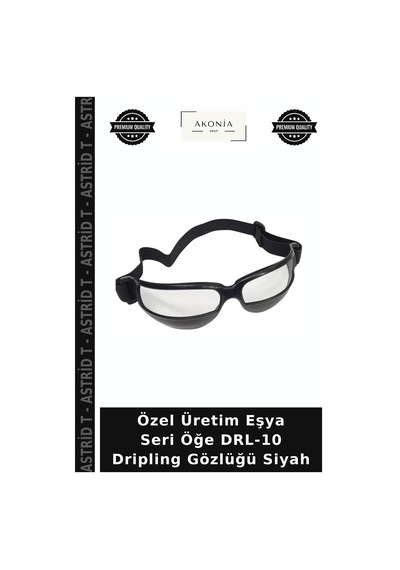 Özel Üretim Eşya Seri Öğe Drl-10 Dripling Gözlüğü Siyah