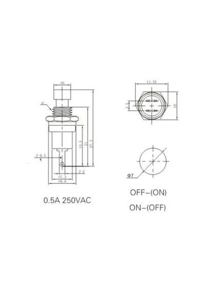 Ic-177 Sarı Diyafon Mini Buton 7mm Pbs-105