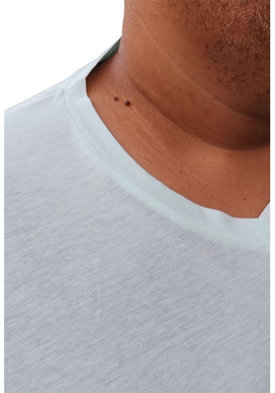 Big Nona Erkek Büyük Beden Unisex T-shirt V Yaka Mint Yeşil Mint Yeşili