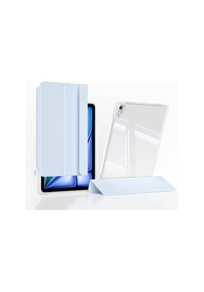Apple iPad Uyumlu  Air 11 2024 Kılıf Magnetik Ayrılabilen Airbagli Zore Sliding Tablet Kılıfı-mavi Açık Kapaklı Kılıf