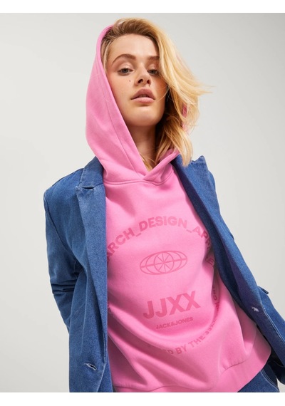 Jjxx Kapüşonlu Rahat Kesim Pembe Kadın Sweatshirt 12250183 001