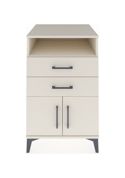 Kronos Komodin Tek Raflı 2 Çekmeceli 2 Kapaklı 60x59x96 Aytaşı-aytaşı Aytası