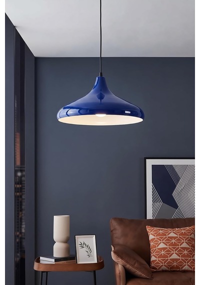 Nova Metal Sarkıt Avize, Bohem Tavan Lambası Ve Salon Oturma Odası Aydınlatması - Lacivert - 35 Cm Modern Dekor Diğer