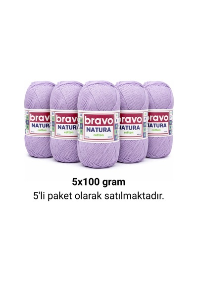 Natura Cotton Lila 505 Pamuk İplik 100gr 200mt Örgü İpi Amigurumi İpi