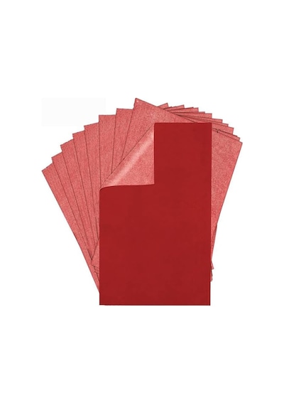 Artlantis Kırmızı Karbon Kağıdı A4 5 Adet 21x29,7 Cm Kopya Kağıdı Transfer Kağıdı Renkli Karbon Kağıdı