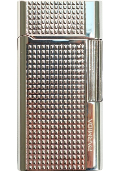 Parmida Soft Flame Gümüş İşlemeli Metal Puro Çakmağı - Tr9541