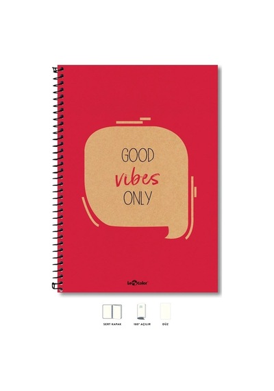 Eco Kraft Defter Düz 200 Syf Kırmızı 17x24 Cm