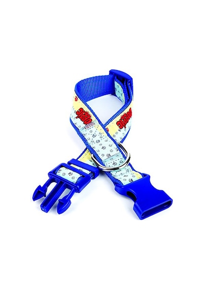 Pati Desenli Dokuma Köpek Boyun Tasması 3 Cm X 36-60 Cm Mavi - Rxlu-300526 Çok Renkli