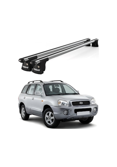 Trio-ı Hyundai Santa Fe 2000-2005 Uyumlu Kilitli Ara Atkı 120cm Port Bagaj Tavan Barı