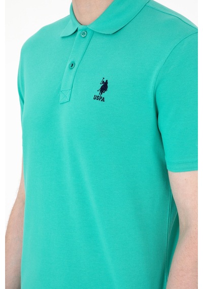 U.S. Polo Assn. Erkek Slim Fit Polo Yaka Mint Basic Tişört 50307699-VR090