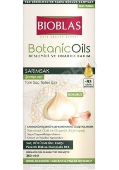 4 Adet Bioblas Sarımsak Şampuan Botanic Oils 360 Ml