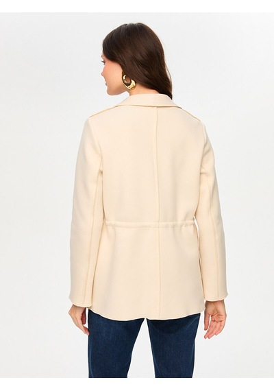 Faik Sönmez Beli Tünelli Astarsız Örme Blazer Ceket S26ckt007 Us26ckt00772 Taş