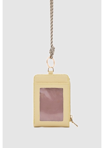Shule Bags Palm Boyun Askılı Kadın Cüzdan Butter Yellow Açık Sarı