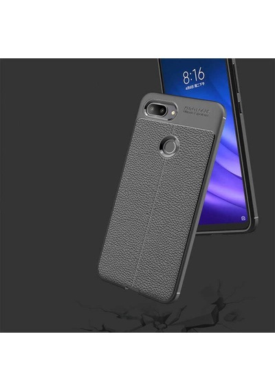 Xiaomi Mi 8 Lite Kılıf Deri Tarzı Niss Silikon Case
