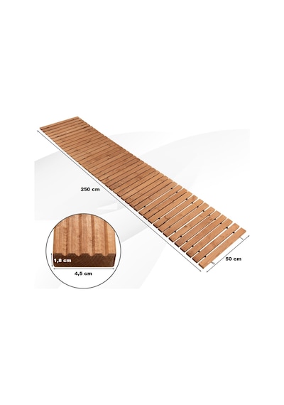 İahşap 250x50 Cm Ahşap Yürüyüş Yolu Veranda Yolu Yürüme Yolu Bahç