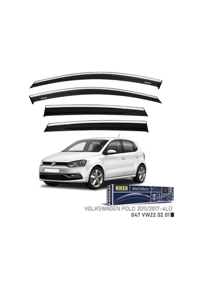 Niken Vw Polo 2011-2017 Kromlu Cam Rüzgarlığı 4'lü - Ekolmaks
