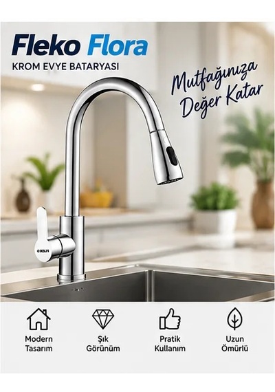 Fleko Flora Krom Spiralli Evye Bataryası