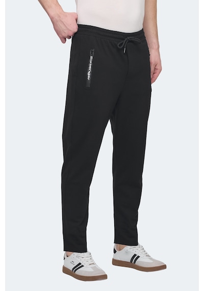 Slazenger Olı In Erkek Fermuar Cepli Siyah Eşofman Altı Siyah