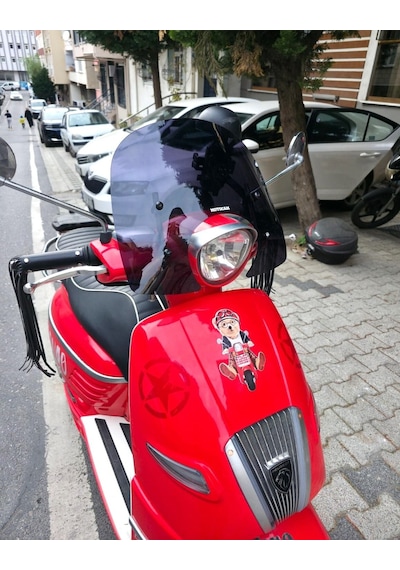 Motocam Arora Malibu 125 Ön Cam 2017-2026 Model 37cm Siyah Renkli 4mm Aparatsız