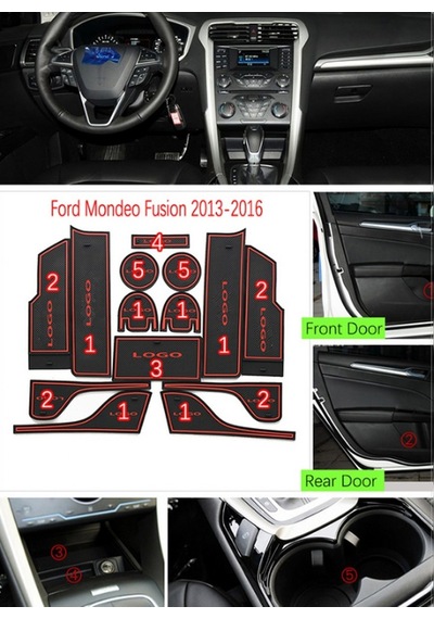 Ford Mondeo 2013 - 2016 Araç Içi Silikon Kaymaz Ped Kaplama Seti (547228994)