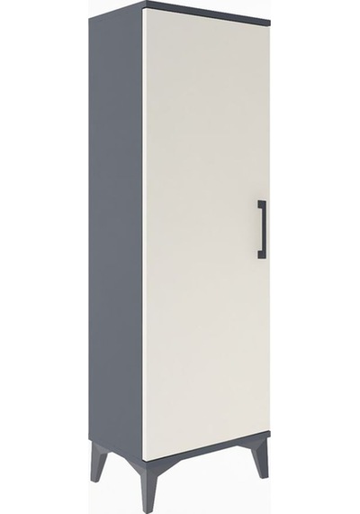 Arges Dolap Tek Raflı Tek Kapaklı Tek Askılı 44x30x134 Antras... Antrasit Arges Dolap Tek Raflı Tek Kapaklı Tek Askılı 44x30x134 Antras... Antrasit