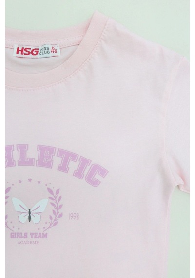 Modi 6-9 Yaş Baskılı Kız Çocuk Tişört Pembe - 6262109.1576. Açık Pembe