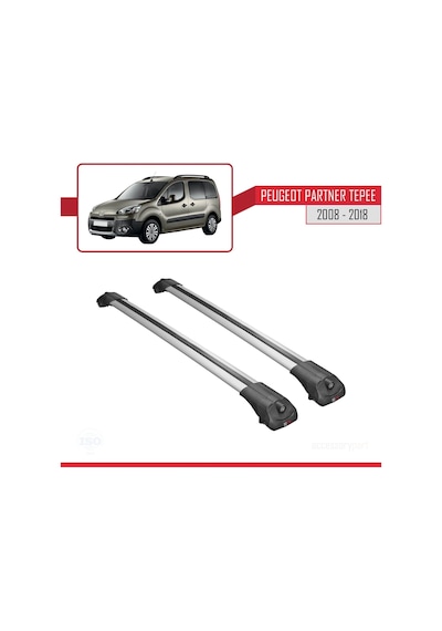Peugeot Partner Tepee 2008-2018 Arası İle Uyumlu Ace-1 Ara Atkı Tavan Barı Gri