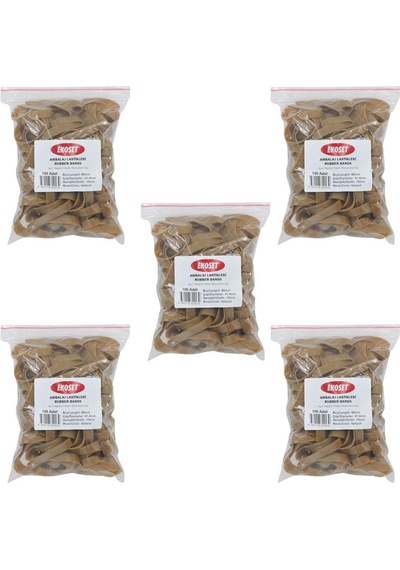 Ekoset 65x10mm Geniş Kauçuk Paket Ambalaj Lastiği 500 Adet