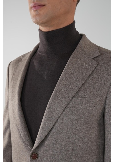 Bisse Comfort Fit Bej Mono Yaka Çift Yırtmaçlı 6 Drop Yün Polyester Erkek Ceket Pck24k24209 D07 Bej Bisse Comfort Fit Bej Mono Yaka Çift Yırtmaçlı 6 Drop Yün Polyester Erkek Ceket Pck24k24209 D07 Bej